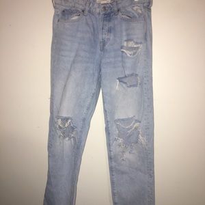 H&M ripped mom jeans